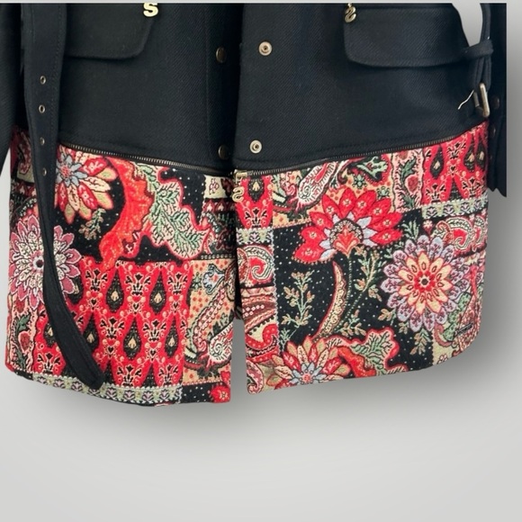 Desigual Convertible Wool Tapestry Coat Like New! - Picture 9 of 16